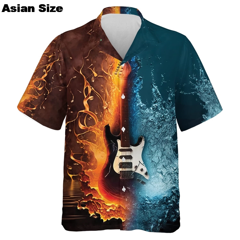 3D Printing Guitar - Shirts Voor Mannen Muziek Gitaar Gedrukt