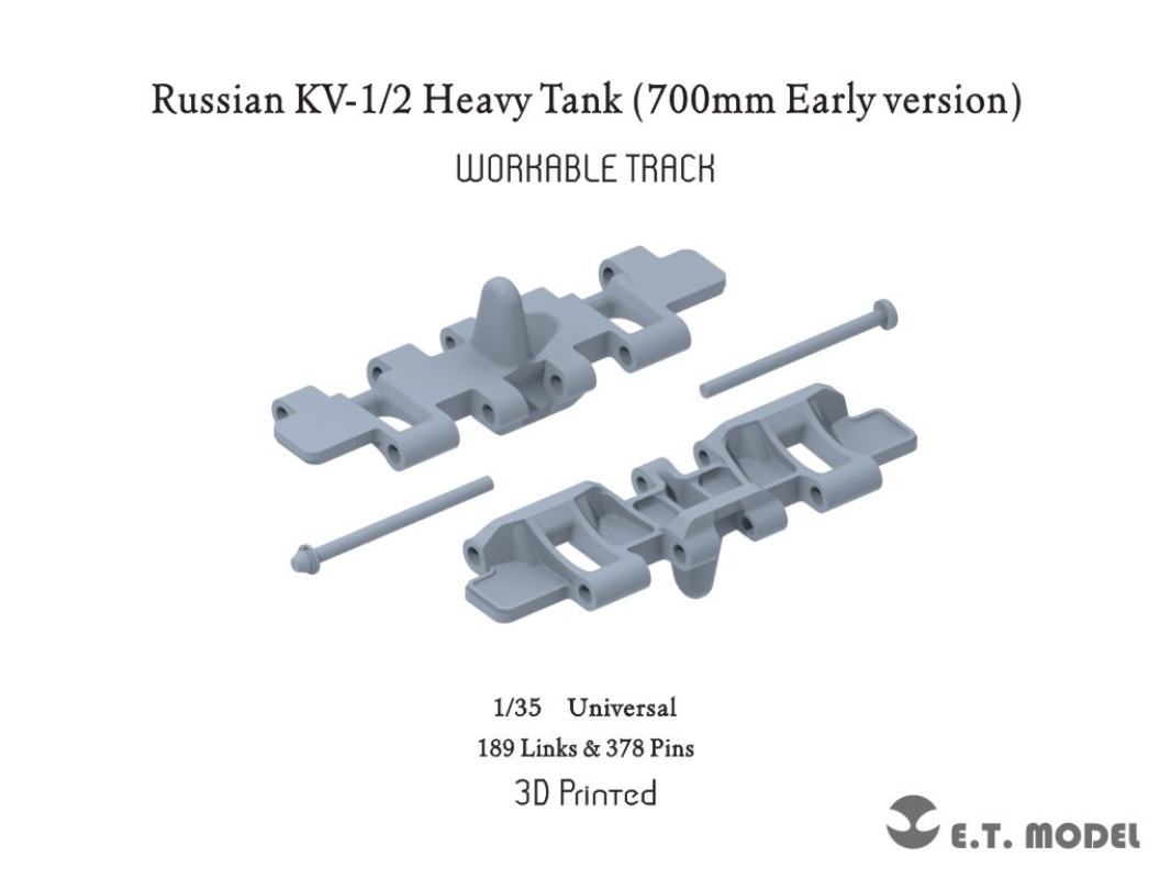 3D Printing Link - 1/35 3D-geprint werkbaar rupsbandenprofiel voor KV-1/KV-2