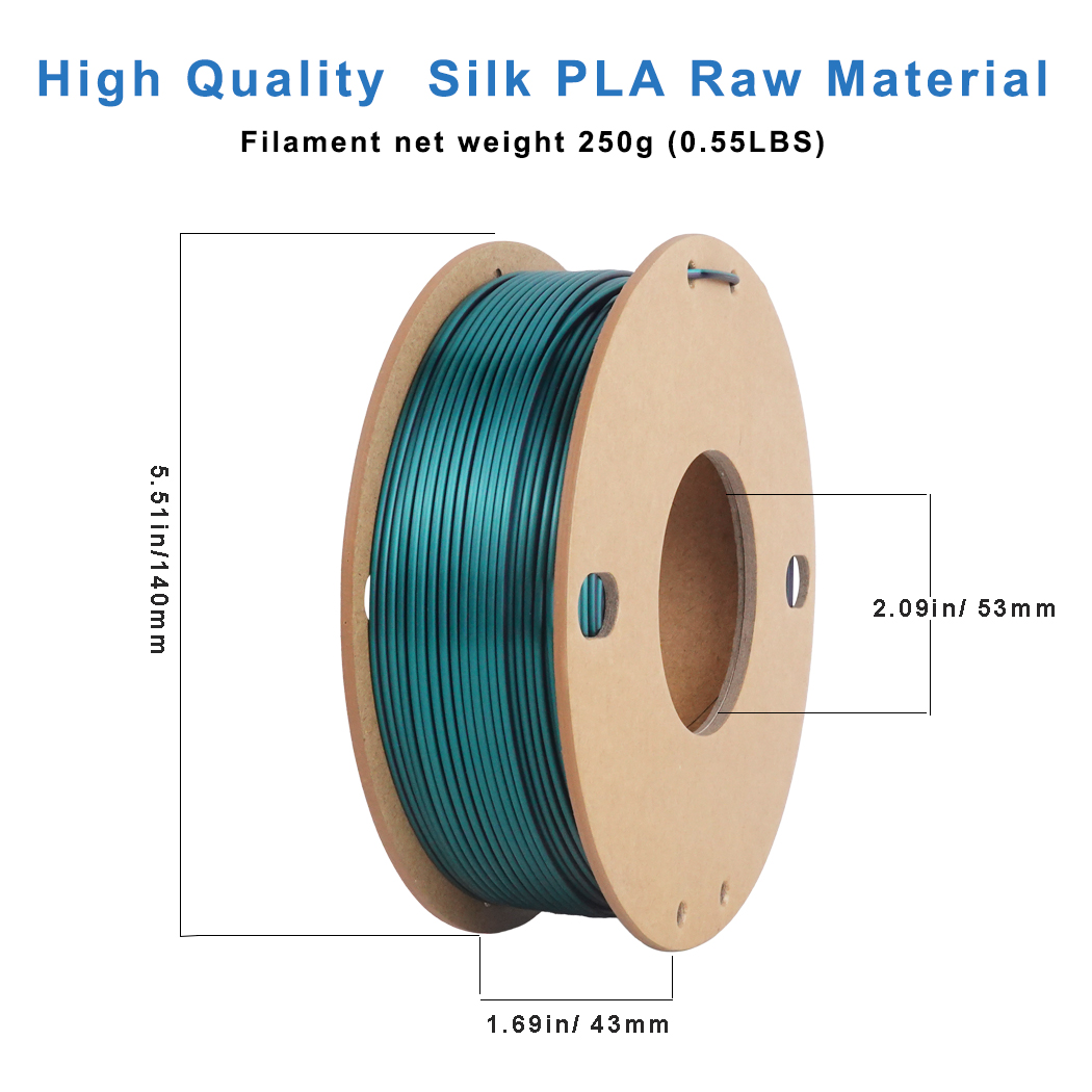 Zijdezwart groene PLA, tweekle - 3D Printing Link recensie en prijs