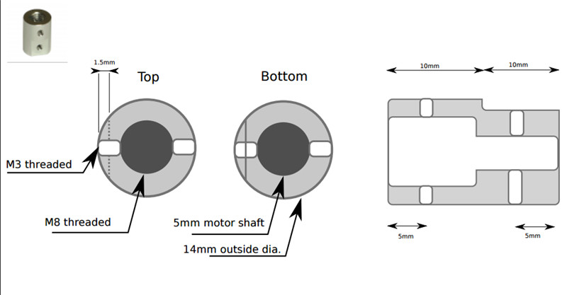 2 stks Z-as Motor koppeling M5 - 3D Printing Z Axis recensie en prijs