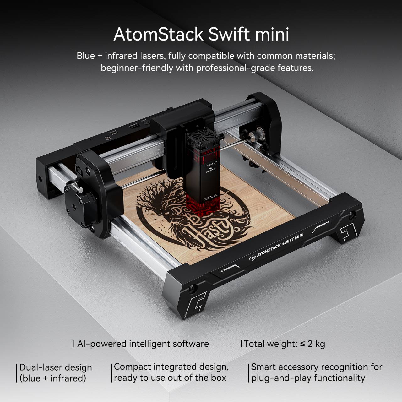 ATOMSTACK Swift Mini Lasergrav - 3D Printing Laser Cutting recensie en prijs